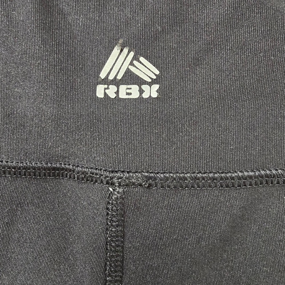 RBX Live Life Active Womens Blue Marble Swirl Mesh Trim Cropped Leggings Size M